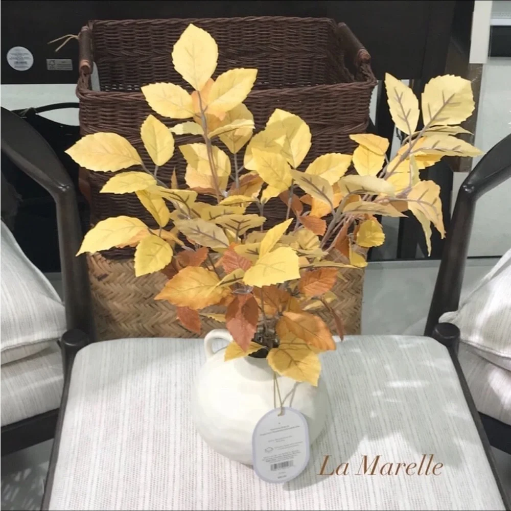 Potted Fall Leaf Arrangement in Vase Yellow - Threshold™ with Studio McGee 2024
